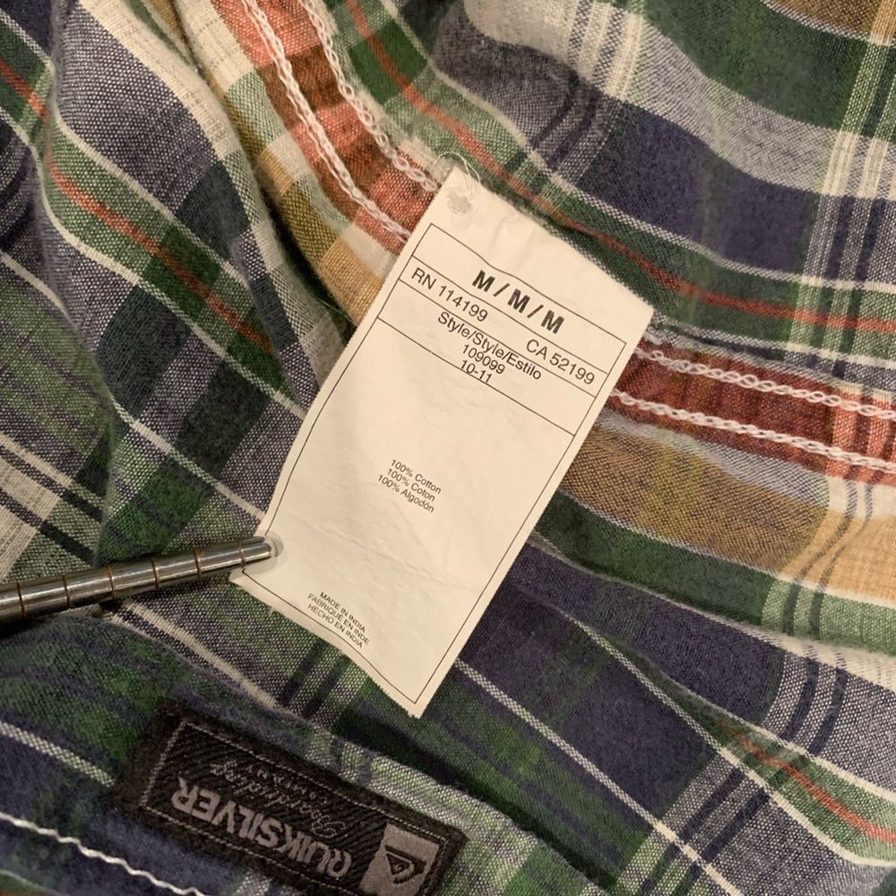 Bundle Of 2 Quicksilver Button-Down Shirts Size M - image 6